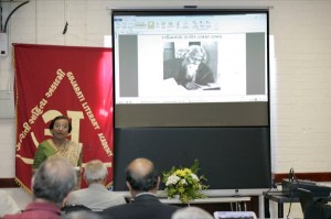 Bhadra Vadgama (General Secretary of GLA UK) rendering Gurudev Tagore